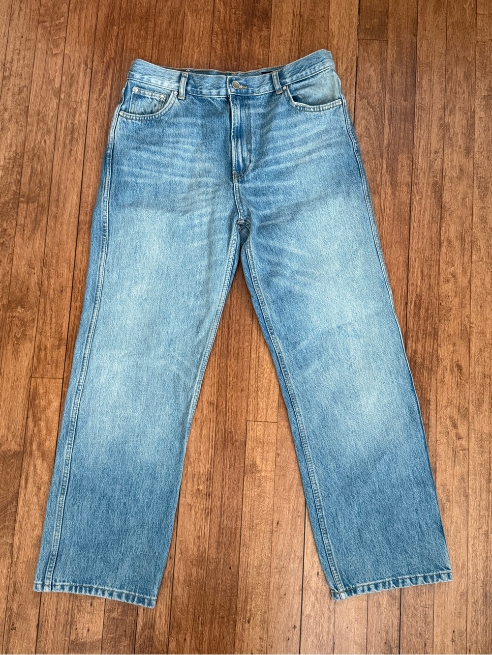Zara Women's Straight Light Blue Denim Jeans